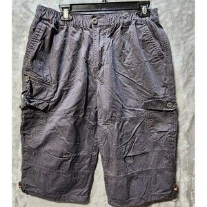 Mens Cargo Shorts 36 Grey Paratrooper Cargo Pockets Fatigues Rugged Gorpcore